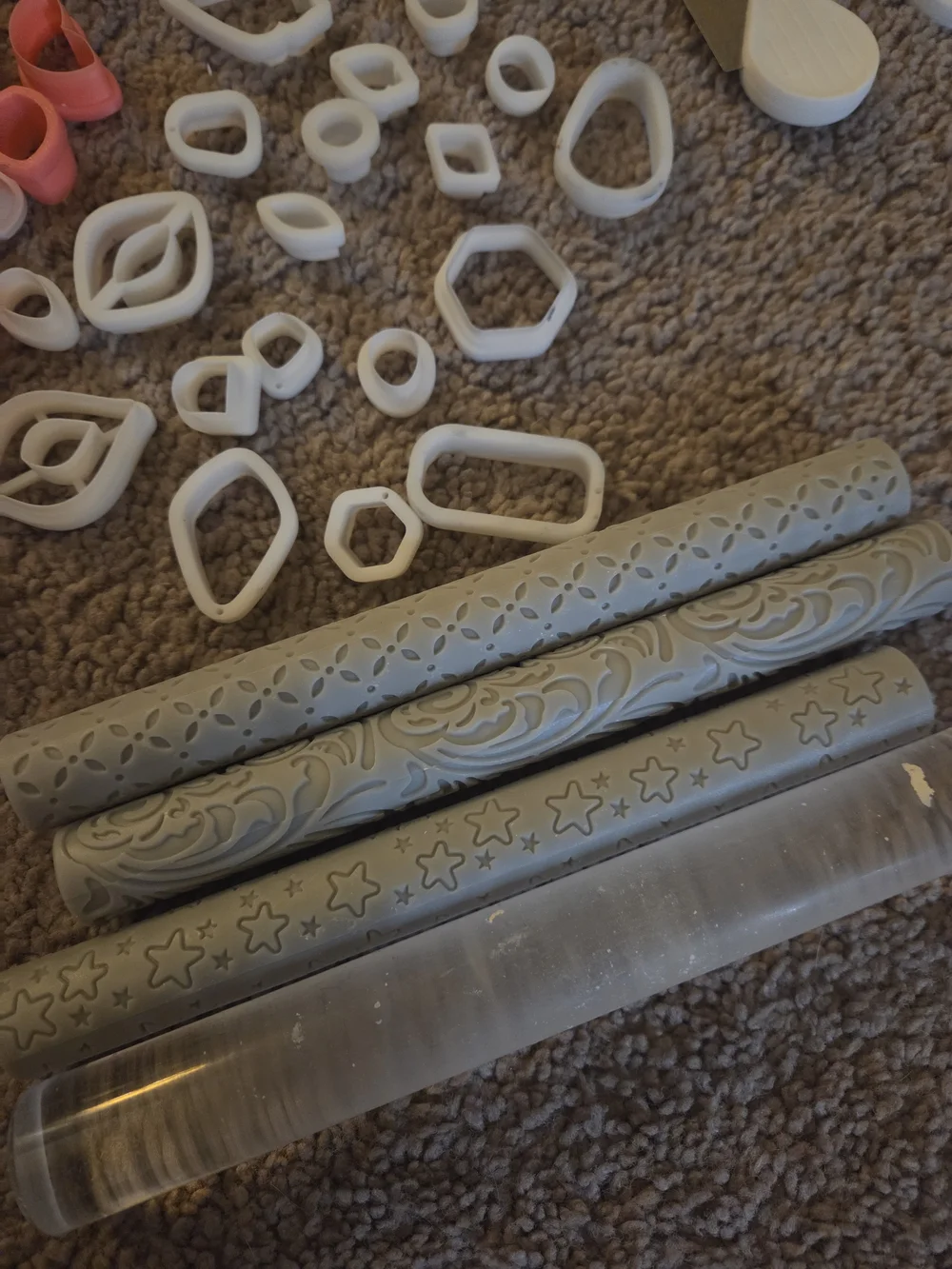 Lot 100+ Assorted Polymer Clay and Cutters Accessories Earring Making Supplies